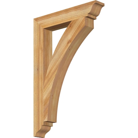 Ekena Millwork Thorton Traditional Rough Sawn Bracket, Western Red Cedar, 4"W x 24"D x 36"H BKT04X24X36THR01RWR